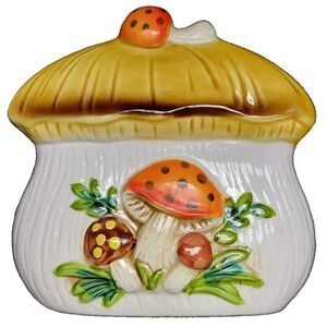 Vintage 1976 Sears Roebuck & Co Ceramic Merry Mushroom Napkin Holder Japan MCM